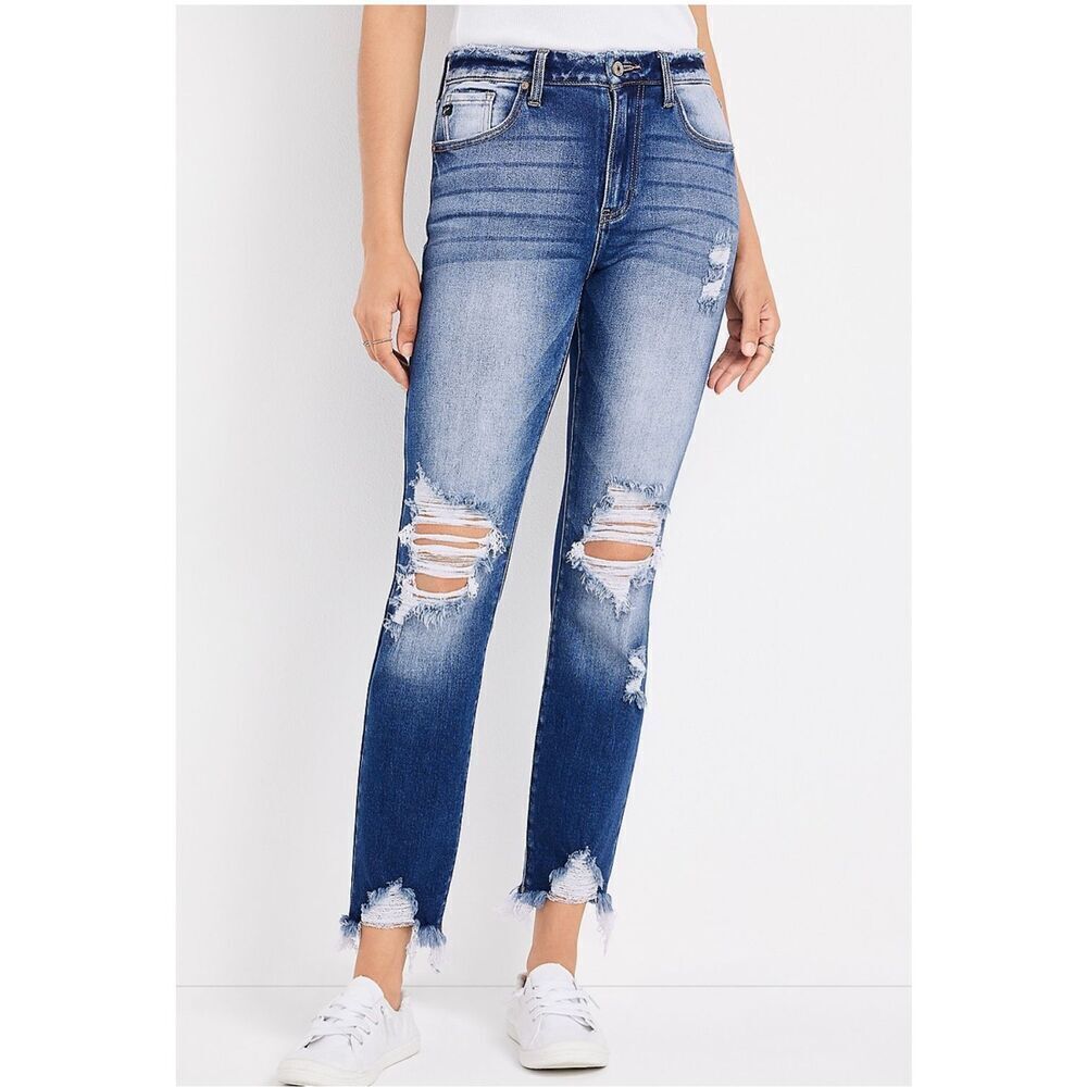 ✨KanCan™ Straight High Rise Ripped Sz 32 Jeans✨